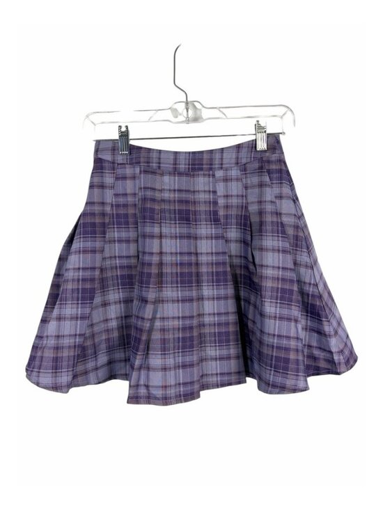 Dresses & Skirts - Purple Plaid Pleated Mini Skater Skirt XS Y2K